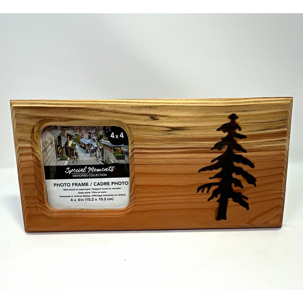 Special Moments Memories Collection Wood Photo Frame 4x4 Brown/Black Tree